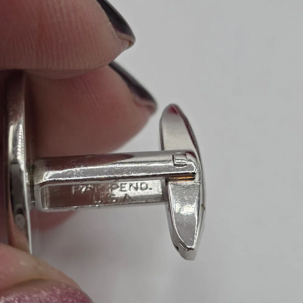 Foster Celtic Knot Cufflinks Silver Tone Round Men's Formal Wear Old Money